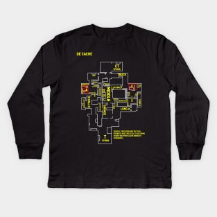 T-Shirt Csgo cache map overview Kids Long Sleeve T-Shirt